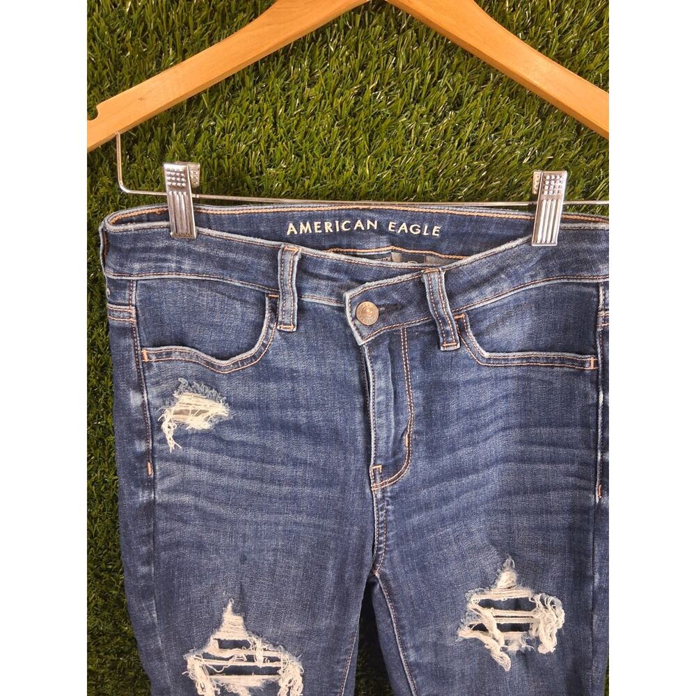 American Eagle Ne(x)t Level Stretch Hi-Rise Jegging Size 2 Short Distressed - Picture 2 of 14